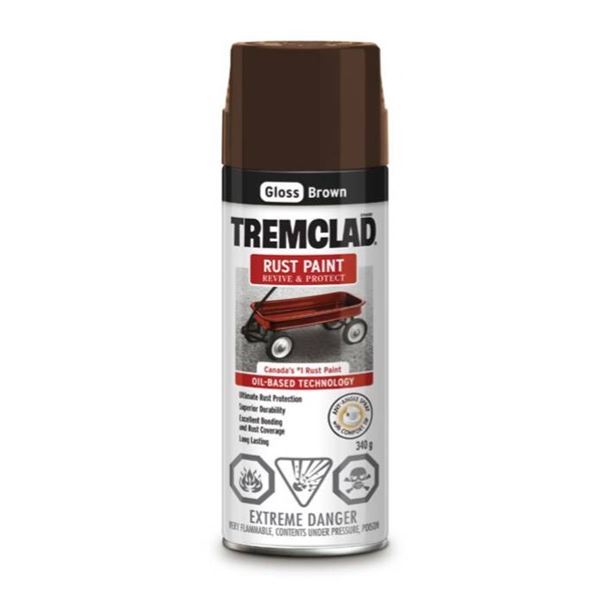 Tremclad Rust Spray Paint Gloss Brown 6-Pack340g each