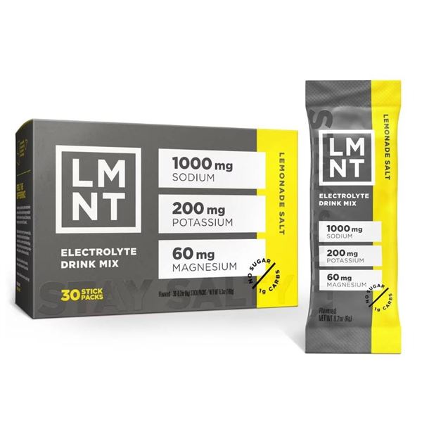 LMNT Electrolyte Drink Mix Lemonade Salt, 30 Stick Packs
