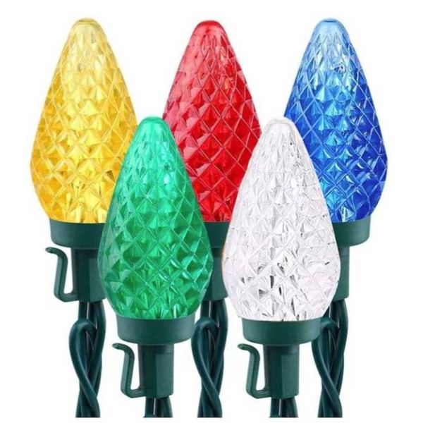 Lot of 4 Celebrations C9 Christmas LED Light Sets with 100 Multicolor Bulbs