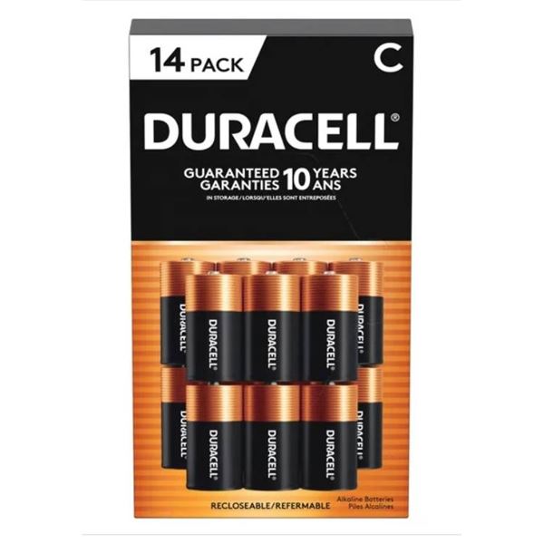 Duracell 14-Pack C Alkaline Batteries With 10-Year Shelf Life