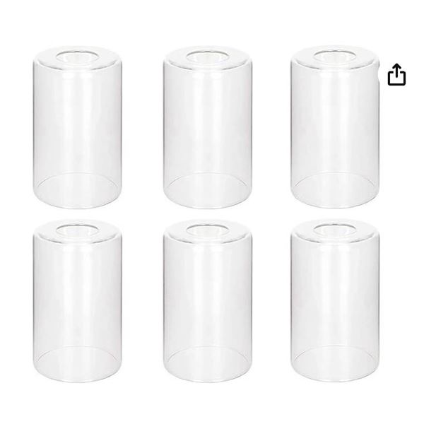 Fietonte 6 Pack Clear Seeded Glass Chandelier Wall Sconce