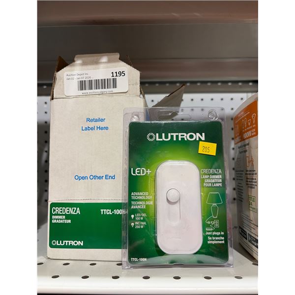 Lutron Credenza LED+ Dimmer TTCL-100H for Dimmable LED, CFL, and Incandescent Bulbs