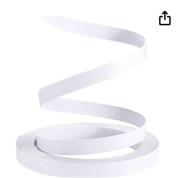 3 Rolls of Edge B.M. Tape 25′ x 0.5mm Matte White Edge banding
