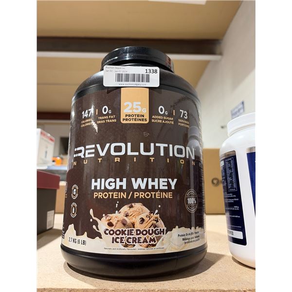 Revolution Nutrition High Whey Protein (Cookie Dough Ice Cream), 2.7 KG (6 LB)