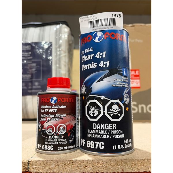 Pro Point PF 697C and PF 698C Automotive Clearcoat and Hardener Set