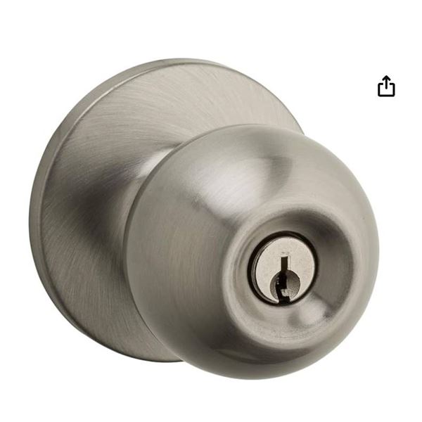 Weiser Safe Lock Keyed Entry Door Knob Set (Lot of 3)