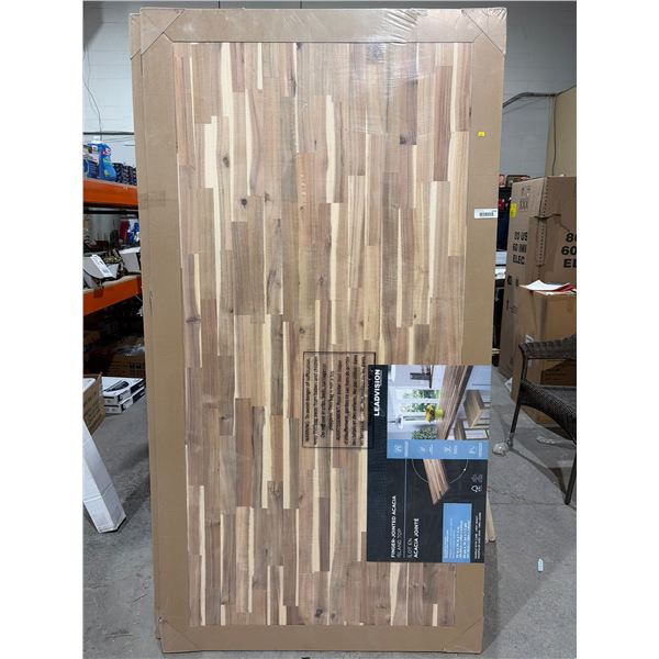 Leadvision Finger-Jointed Acacia Island Top – 39.96 x 74.8 x 1.5 in