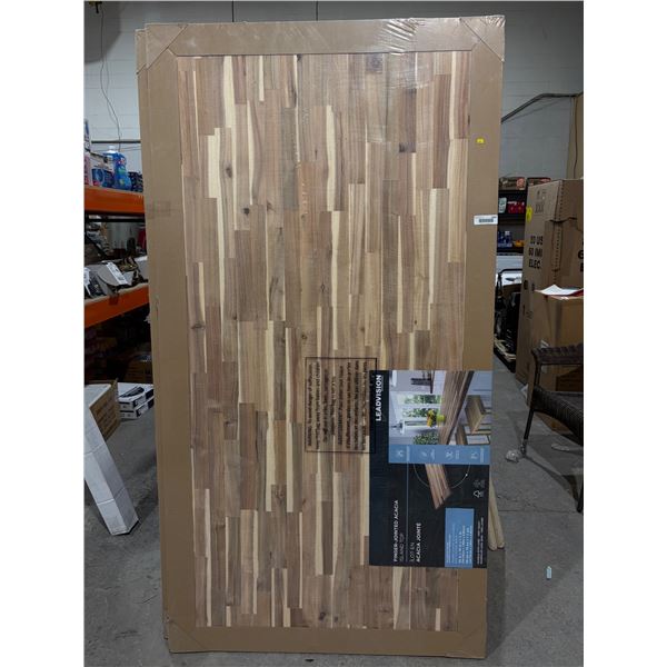 Leadvision Finger-Jointed Acacia Island Top, 39.96 in x 74.80 in x 1.5 in