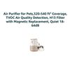 Image 2 : Air Purifier for Pets PS-070, 320-540 sq. ft. Coverage, H13 Filter, TVOC Detection