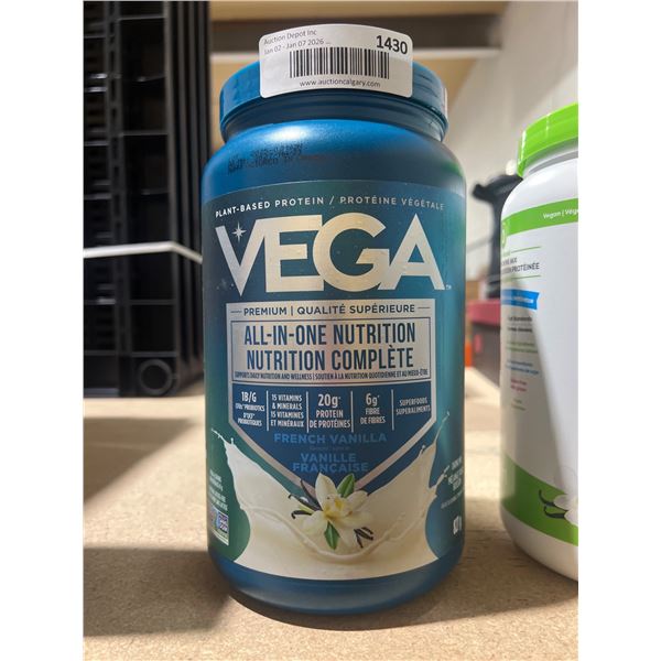 Vega All-In-One Nutrition Drink Mix, French Vanilla, 827 g