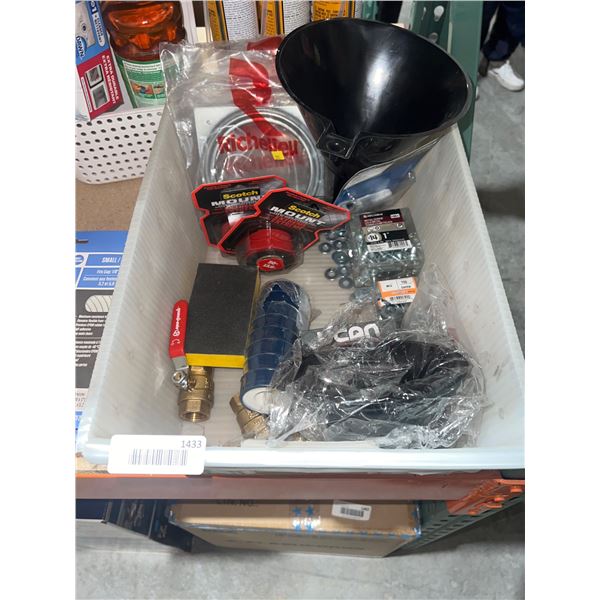 Tote of Assorted Hardware