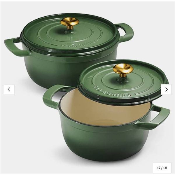 Tramontina 4-quart & 6-quart Enameled Cast Iron Round Dutch Oven Set
