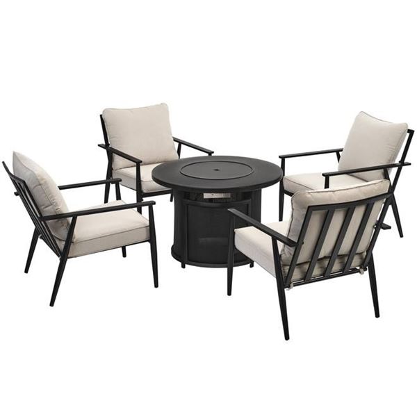 Allen + Roth Dining Set, Box 1 of 3, Two Chairs Included **product may vary from stock image**