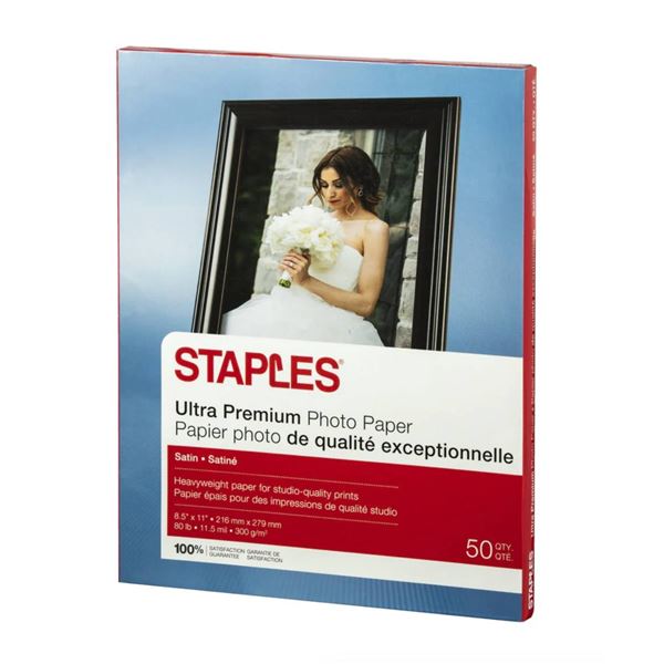 Staples Colour Laser Photo Supreme and Staples Ultra Premium Photo Paper ** May vary from stock phot