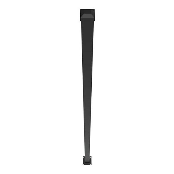 Barrette 2x2x76 Inch Steel Posts with Surface Mount for Outdoor Use