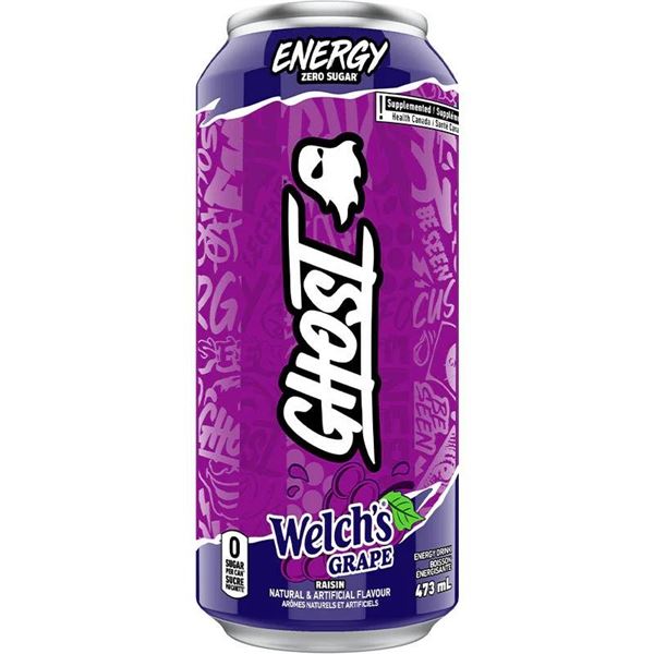 Ghost Energy Drink 12-Pack, 473ml Welch’s Grape Flavor