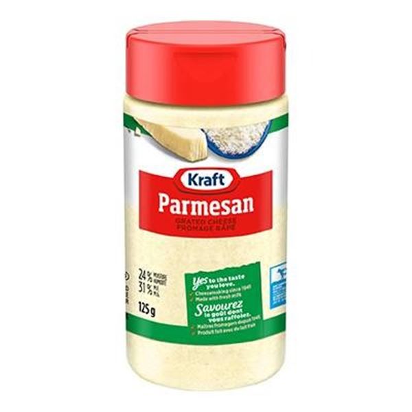 Kraft Grated Parmesan Cheese, 6 x 125 g Containers
