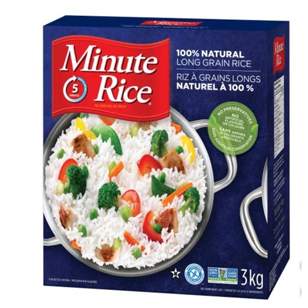 Minute Rice Long Grain White 3kg