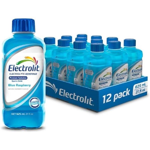 Electrolyte Beverage Zero, 12 Bottles (2 Berry Blast, 10 Frosted Berry) , 625mL Each