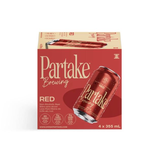Partake Brewing Red Non-Alcoholic Beer 12 x 355 mL Cans