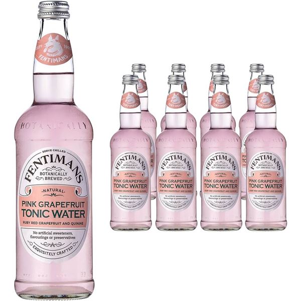 8 Bottles of Fentimans Pink Grapefruit Tonic Water, 500 mL Each
