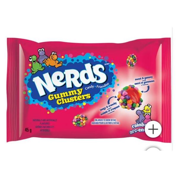 Nerds Gummy Clusters Candy Bulk Pack, 20 Bags of 45g Each
