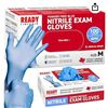 Image 1 : READY First Aid Powder Free Blue Nitrile Exam Gloves, Medium, 100 Count