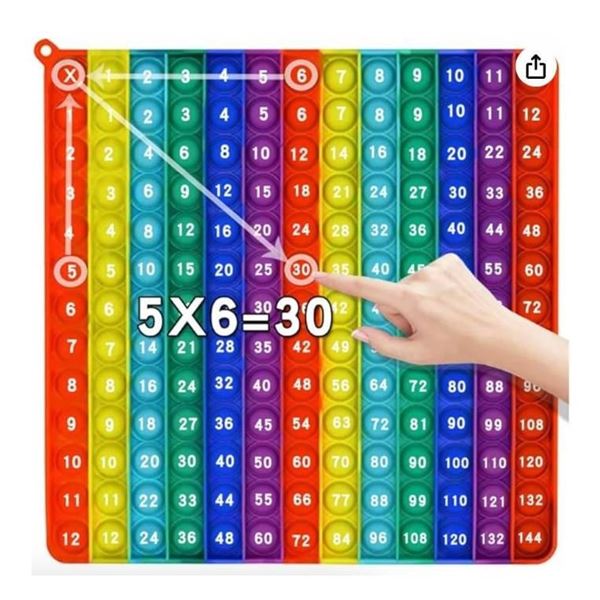 Multiplication Table Bubble Toys Relieve Stress and Anxiety Up To 12×12