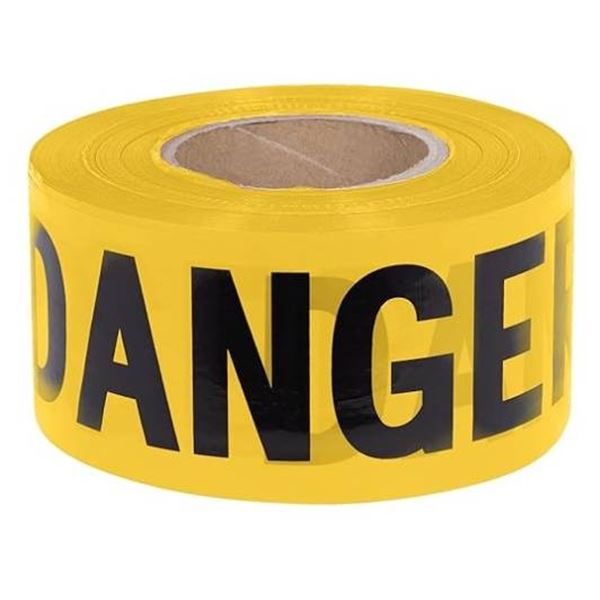 Lot of 2 Rolls of Pioneer V6310360-0/S Yellow Danger Tape with Black Print