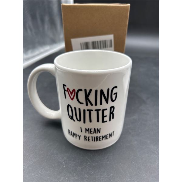 WiseDeal White Ceramic Retirement Mug