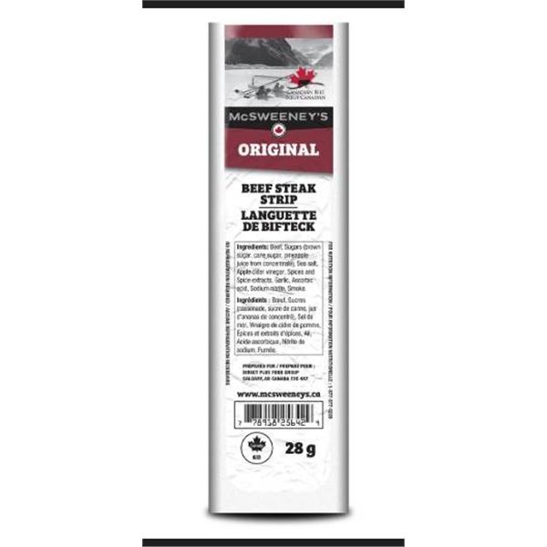 McSweeney’s Beef Steak Strips – Gluten-Free, 12 x 28g
