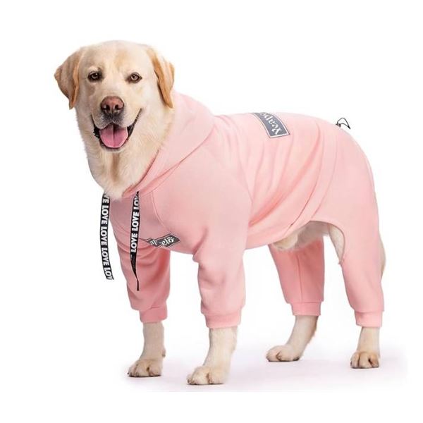 Dog Hoodie Winter Coat, Pink, 2X-Large, by Neapeet