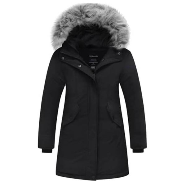 Wantdo Women’s Plus Size Winter Coat Warm Puffer Jacket Black, 5X