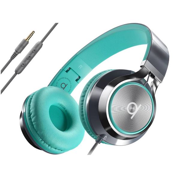 Artix CL750 Premium Wired On-Ear Headphones with Microphone, Comfortable Noise-Isolating Design,