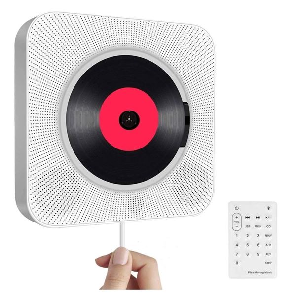 Wall Mountable CD Player with Radio, USB, and MP3 Playback
