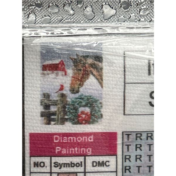 Diamond Painting Kit, Christmas-Themed, Horse Design, 30x40cm
