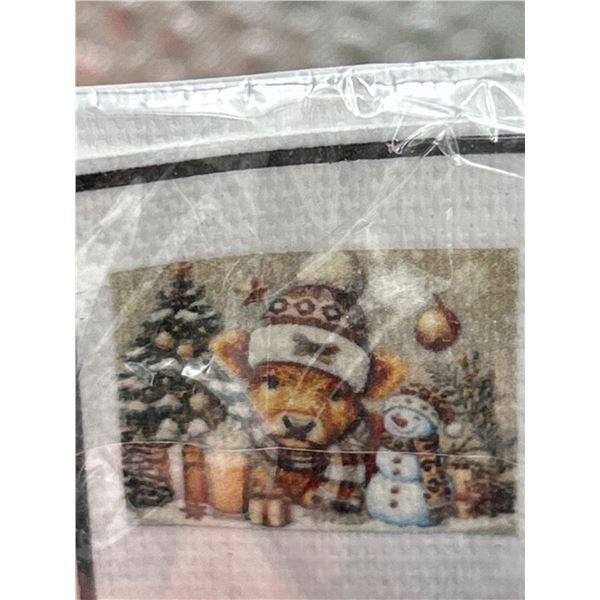 Christmas Diamond Painting Kit 12×16 Inch Cow Themed