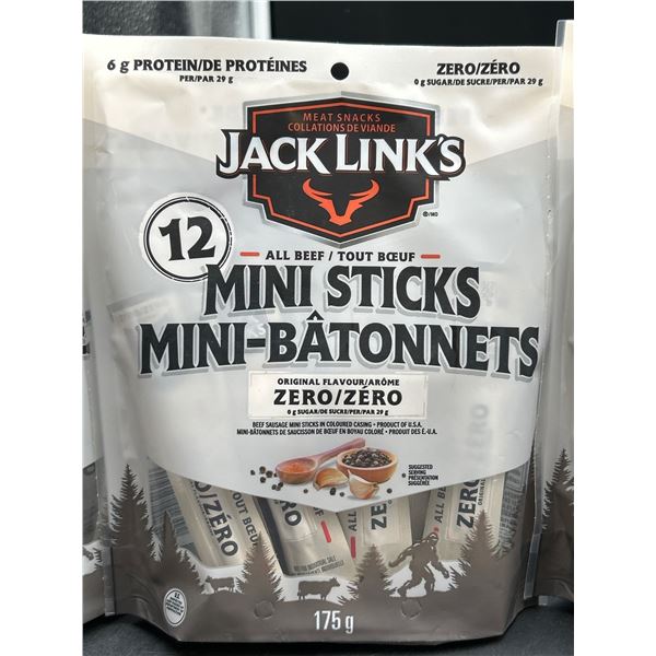 Jack Link’s Mini Sticks All Beef, 175 g (3 Packs), Protein Snack