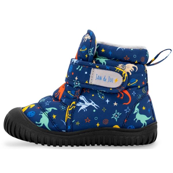 Jan & Jul Toasty-Dry Booties, Space Dinos, Size US 10