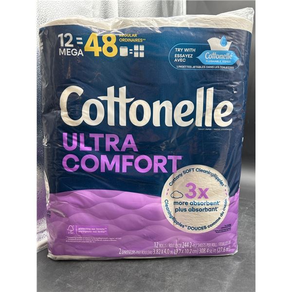 Cottonelle Ultra Comfort Toilet Paper 12 Mega Rolls (Equivalent to 48 Regular Rolls)