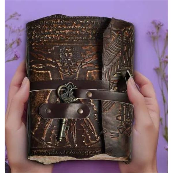 Leather-bound Journal With Key and Handmade Features