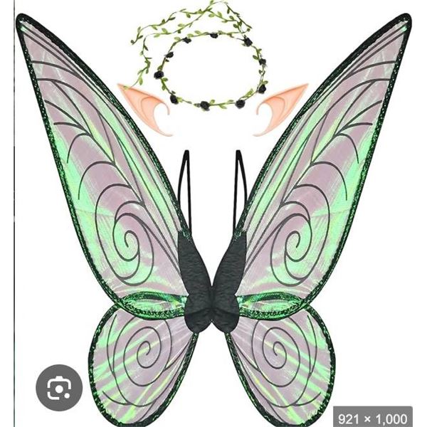Green Fairy-Style Wings Set