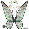 Image 1 : Green Fairy-Style Wings Set