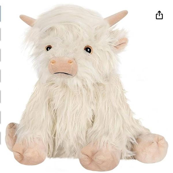World Animals Highland Cow Stuffed Animal, Microwave Plushies **Color May Vary**