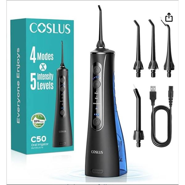 COSLUS C50 Oral Irrigator with 4 Modes and 5 Intensity Levels