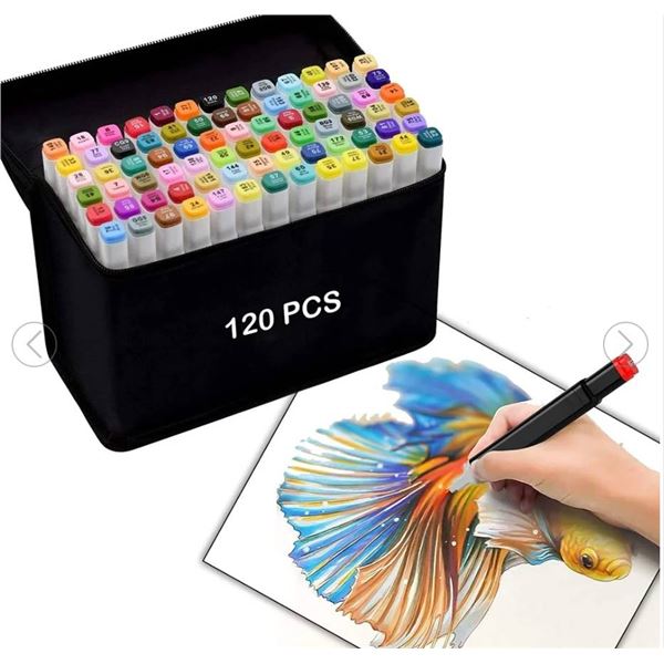 120PCS Alcohol Markers Set – Refills Available – FSHY2502011989-120 White Brillcol