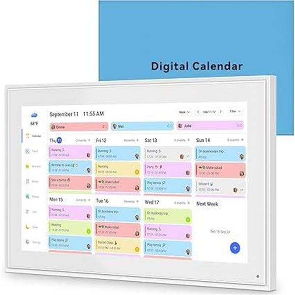Digital Calendar X0041TYFWJ Desk Calendar, 15.6 Inch