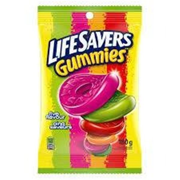 Life Savers Gummies Five Flavour 180g Pack, Lot of 12