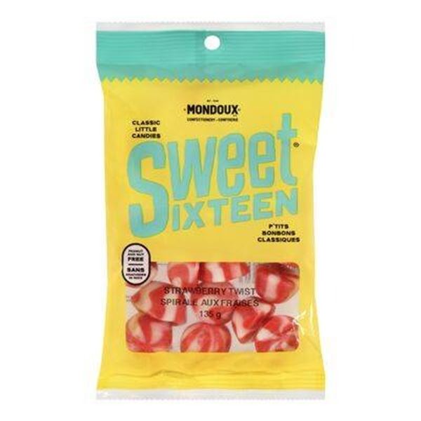 CASE LOT Mondoux Sweet Sixteen Strawberry Twist 8 x 6 x 135g