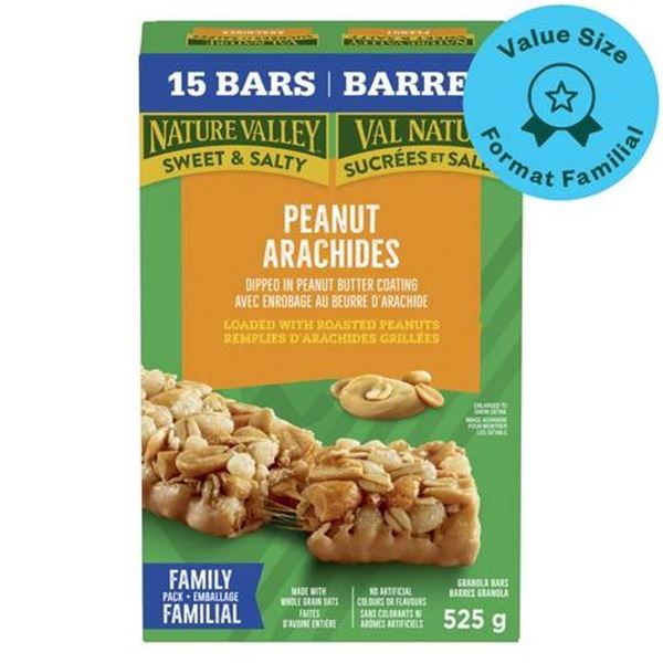 Nature Valley Sweet and Salty Peanut Bars, 525 g, 15 Bars